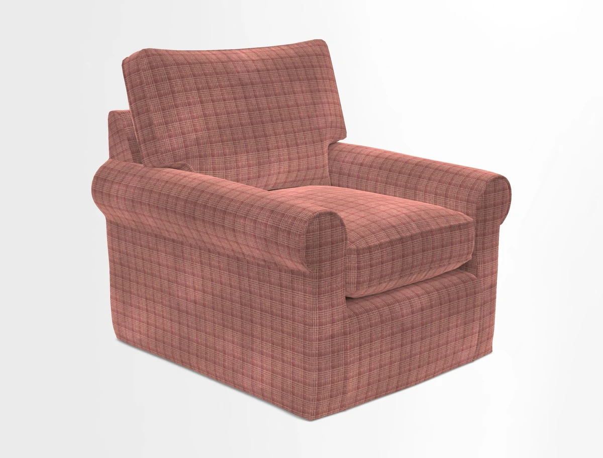 Bignor Chair in Two Tone Plain Biscuit. Loose cover option available