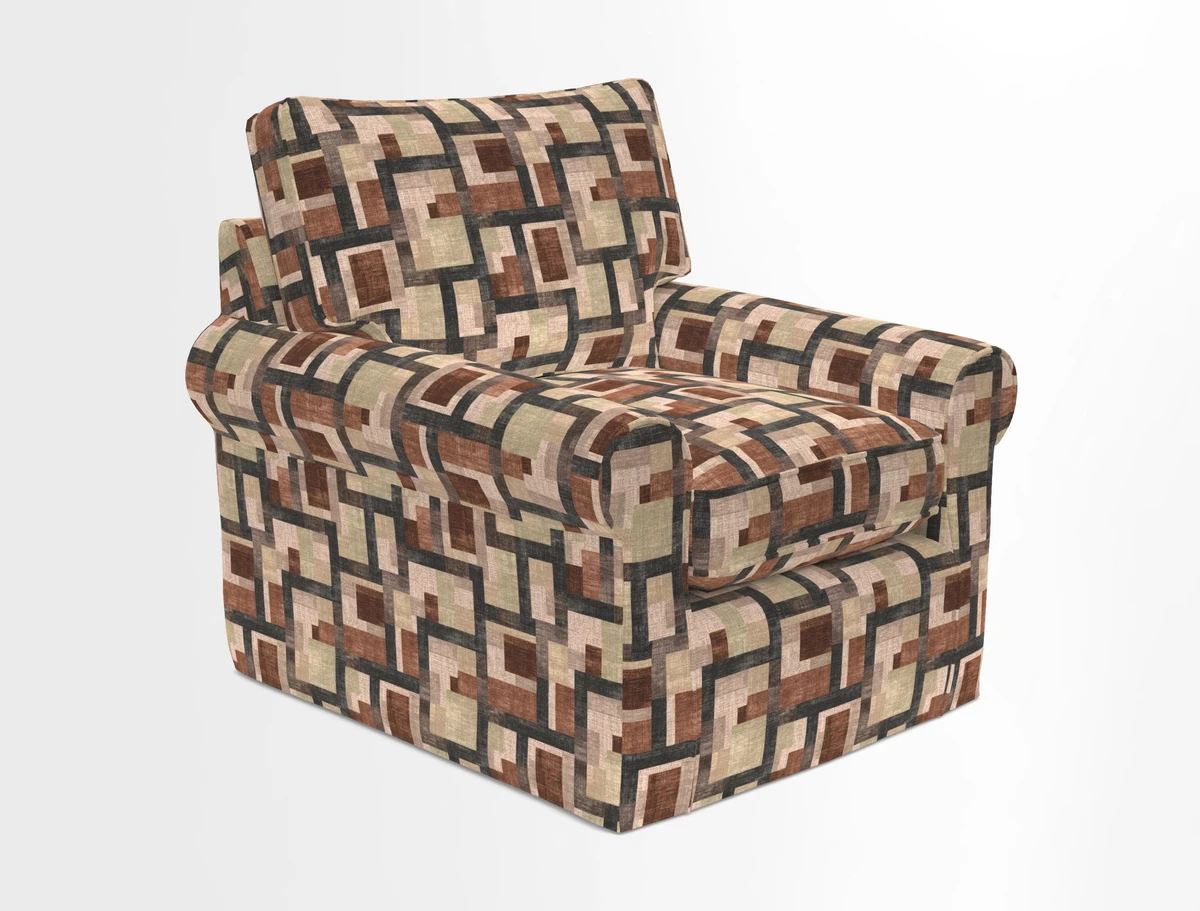 Bignor Chair in Two Tone Plain Biscuit. Loose cover option available