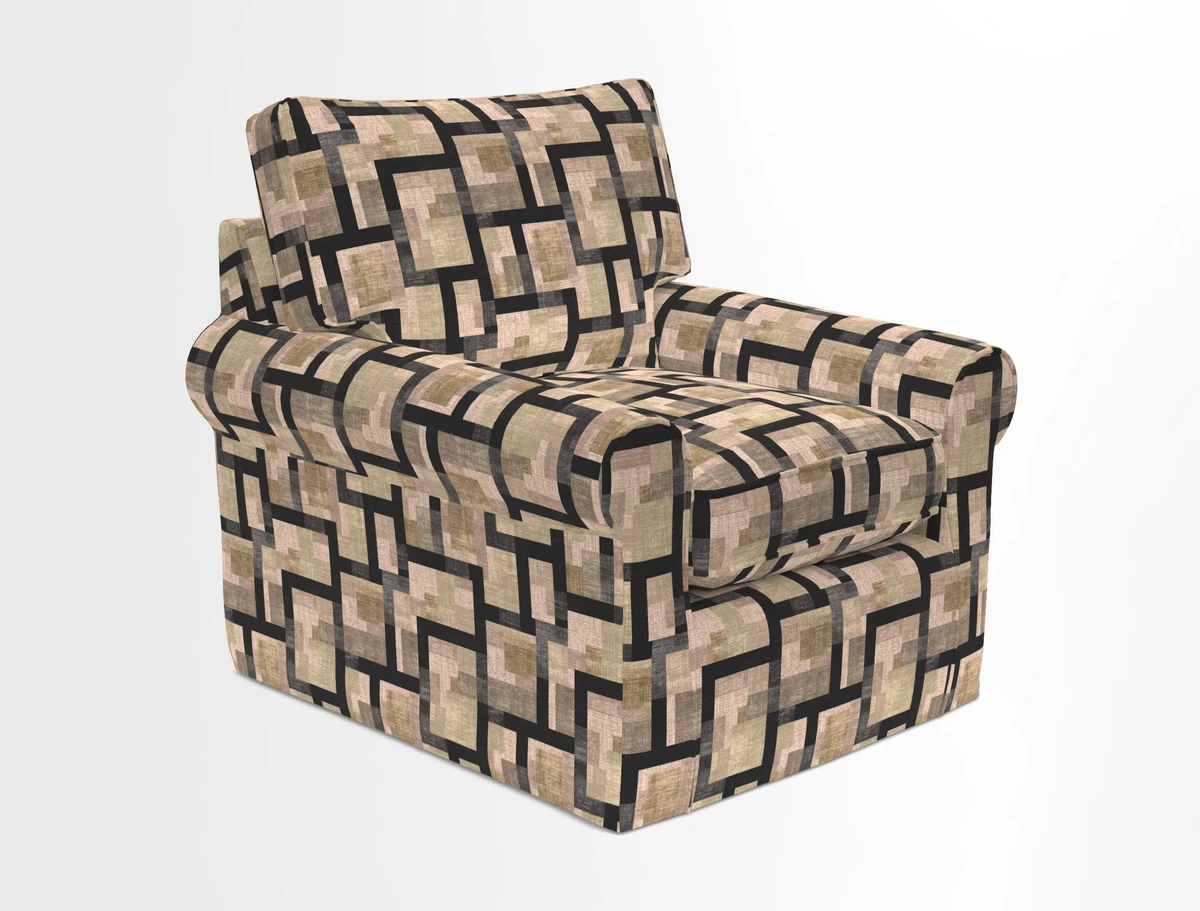 Bignor Chair in Two Tone Plain Biscuit. Loose cover option available