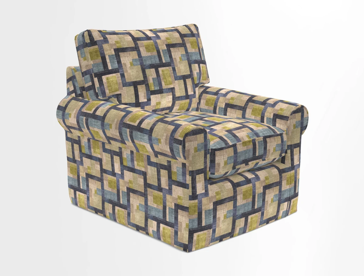 Bignor Chair in Two Tone Plain Biscuit. Loose cover option available