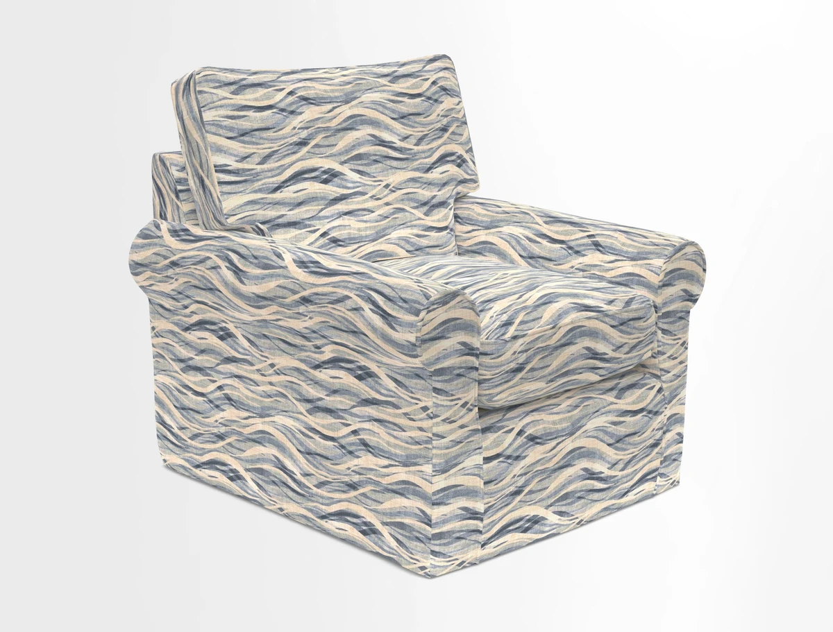 Bignor Chair in Two Tone Plain Biscuit. Loose cover option available