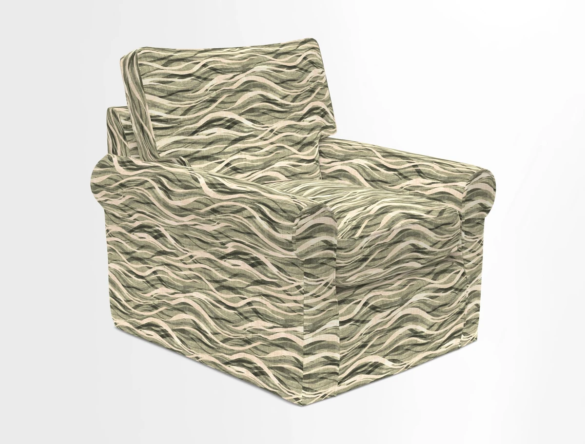 Bignor Chair in Two Tone Plain Biscuit. Loose cover option available