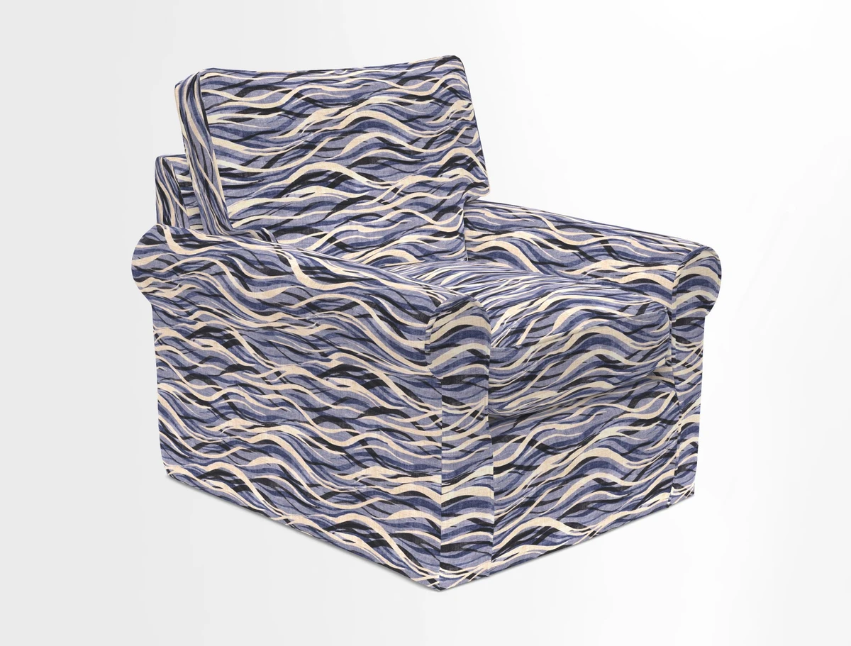 Bignor Chair in Two Tone Plain Biscuit. Loose cover option available