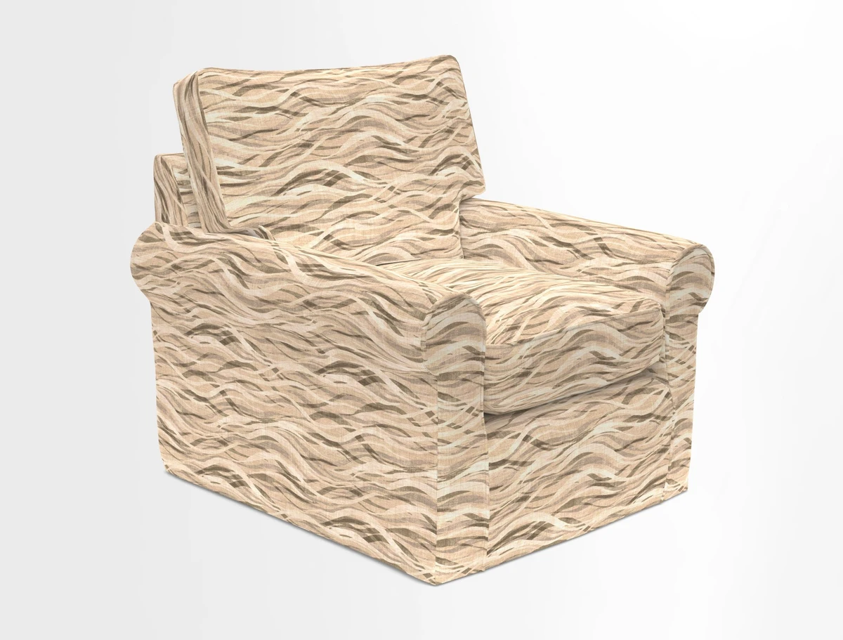 Bignor Chair in Two Tone Plain Biscuit. Loose cover option available