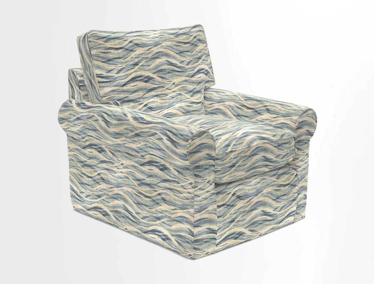 Bignor Chair in Two Tone Plain Biscuit. Loose cover option available