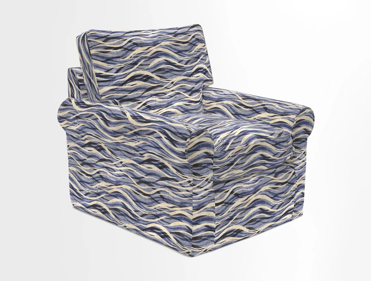 Bignor Chair in Two Tone Plain Biscuit. Loose cover option available