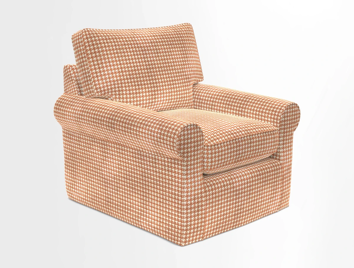 Bignor Chair in Two Tone Plain Biscuit. Loose cover option available