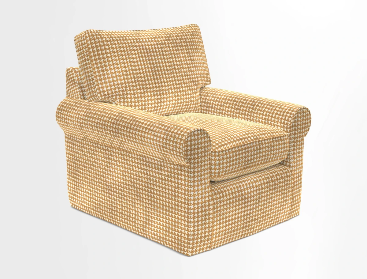 Bignor Chair in Two Tone Plain Biscuit. Loose cover option available