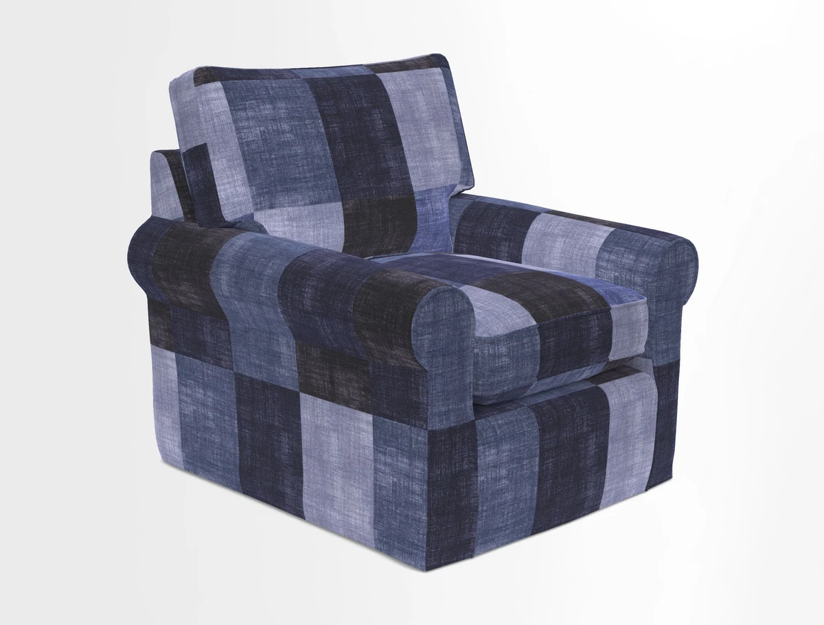 Bignor Chair in Two Tone Plain Biscuit. Loose cover option available
