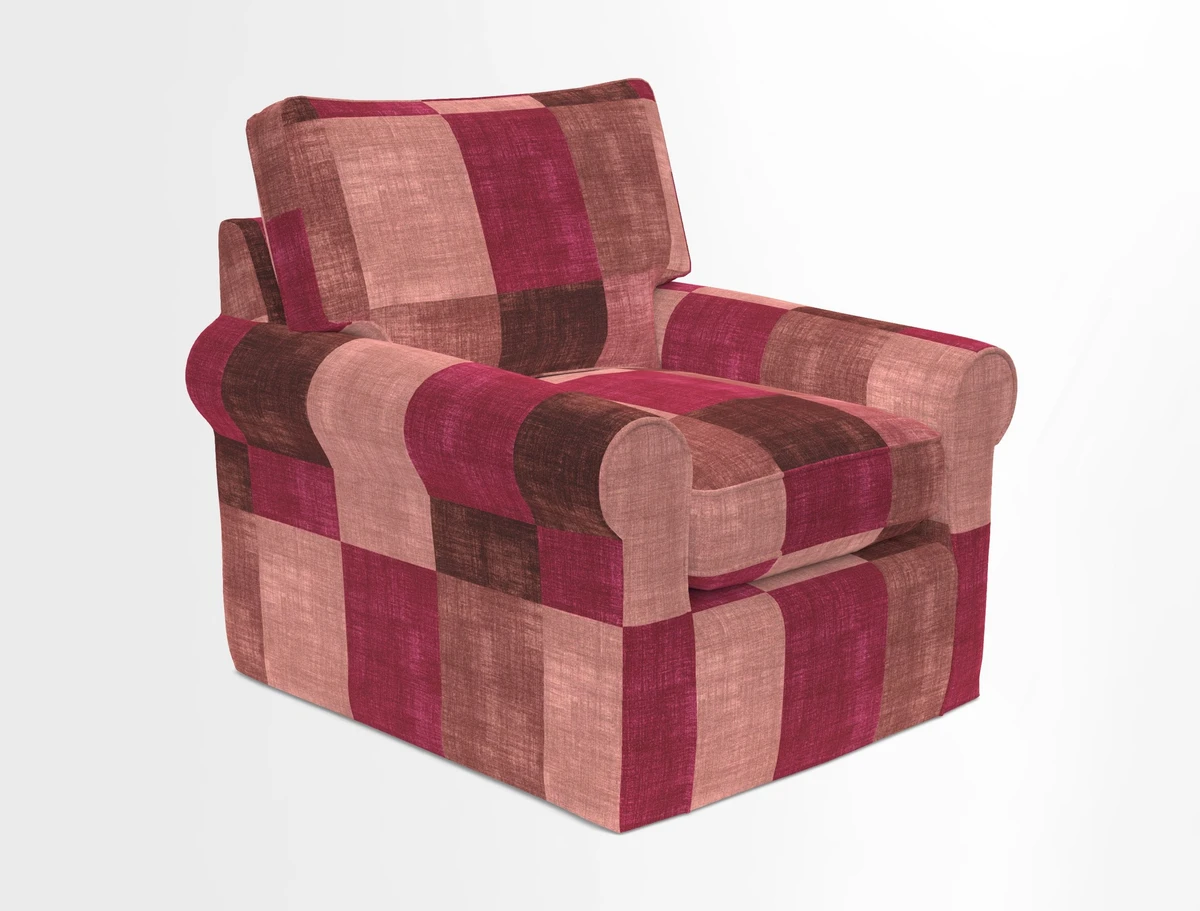Bignor Chair in Two Tone Plain Biscuit. Loose cover option available