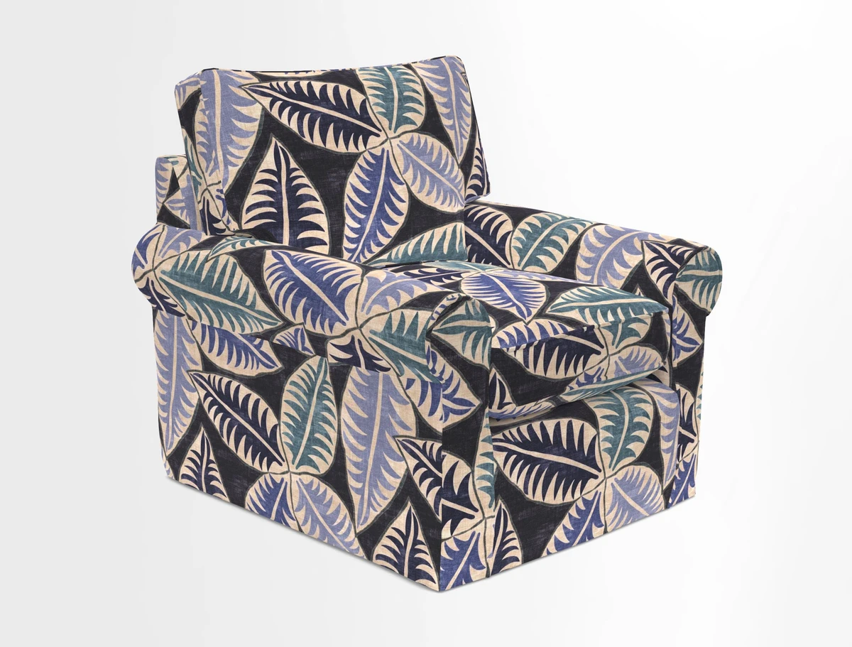Bignor Chair in Two Tone Plain Biscuit. Loose cover option available