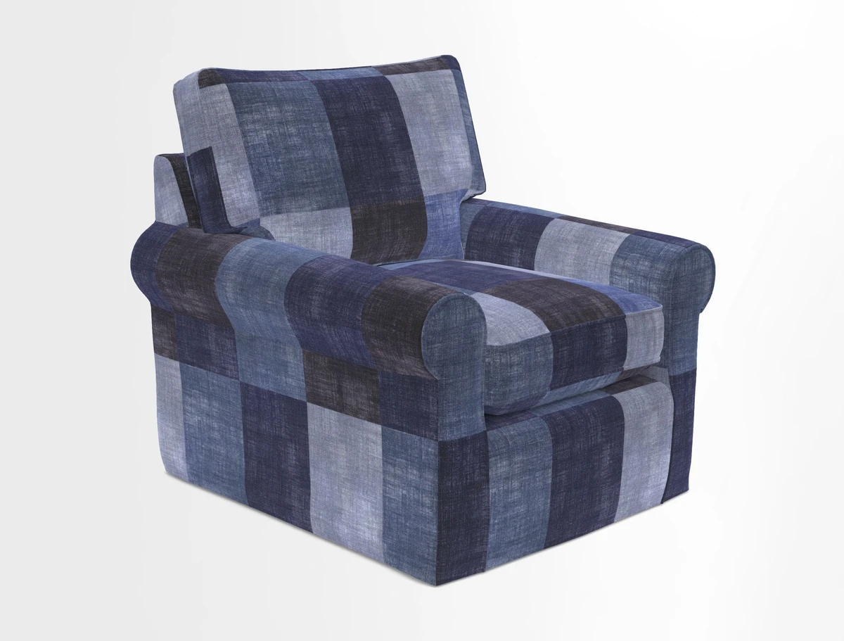 Bignor Chair in Two Tone Plain Biscuit. Loose cover option available
