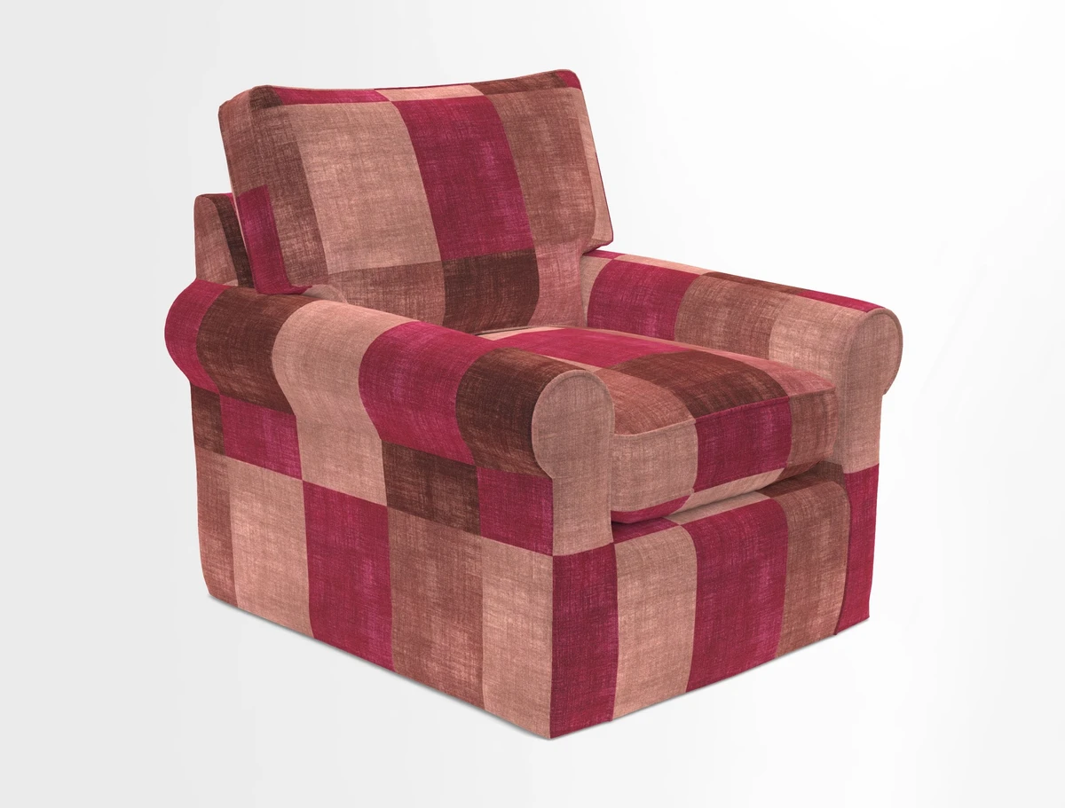 Bignor Chair in Two Tone Plain Biscuit. Loose cover option available