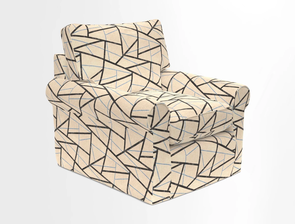 Bignor Chair in Two Tone Plain Biscuit. Loose cover option available