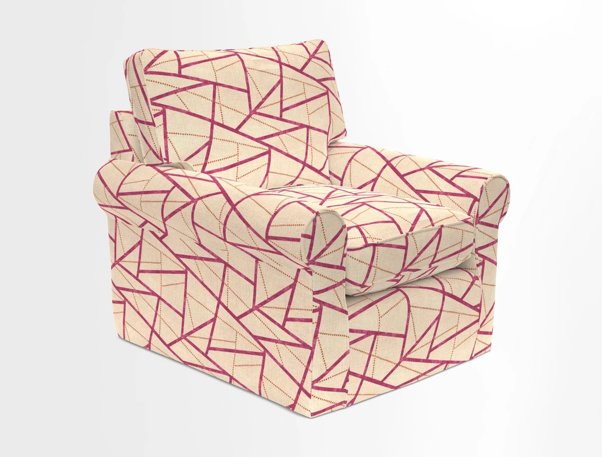 Bignor Chair in Two Tone Plain Biscuit. Loose cover option available