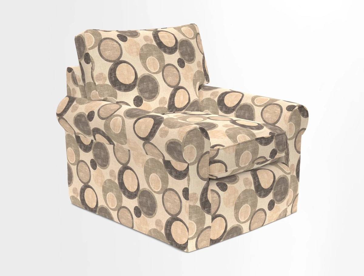 Bignor Chair in Two Tone Plain Biscuit. Loose cover option available