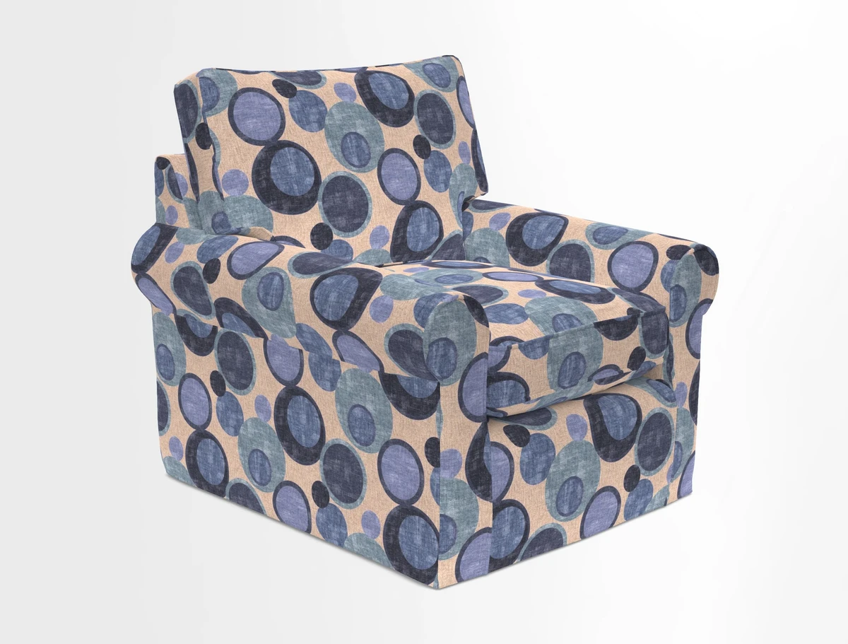 Bignor Chair in Two Tone Plain Biscuit. Loose cover option available