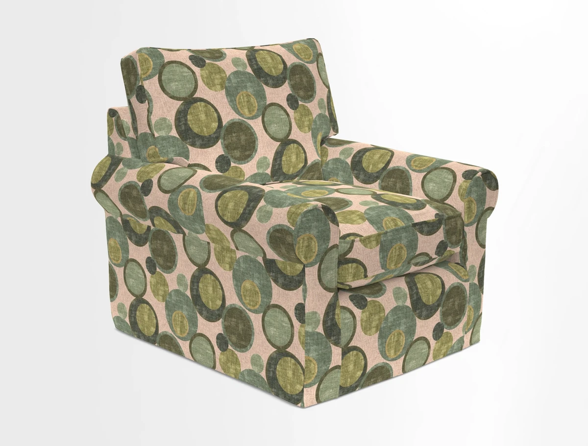 Bignor Chair in Two Tone Plain Biscuit. Loose cover option available