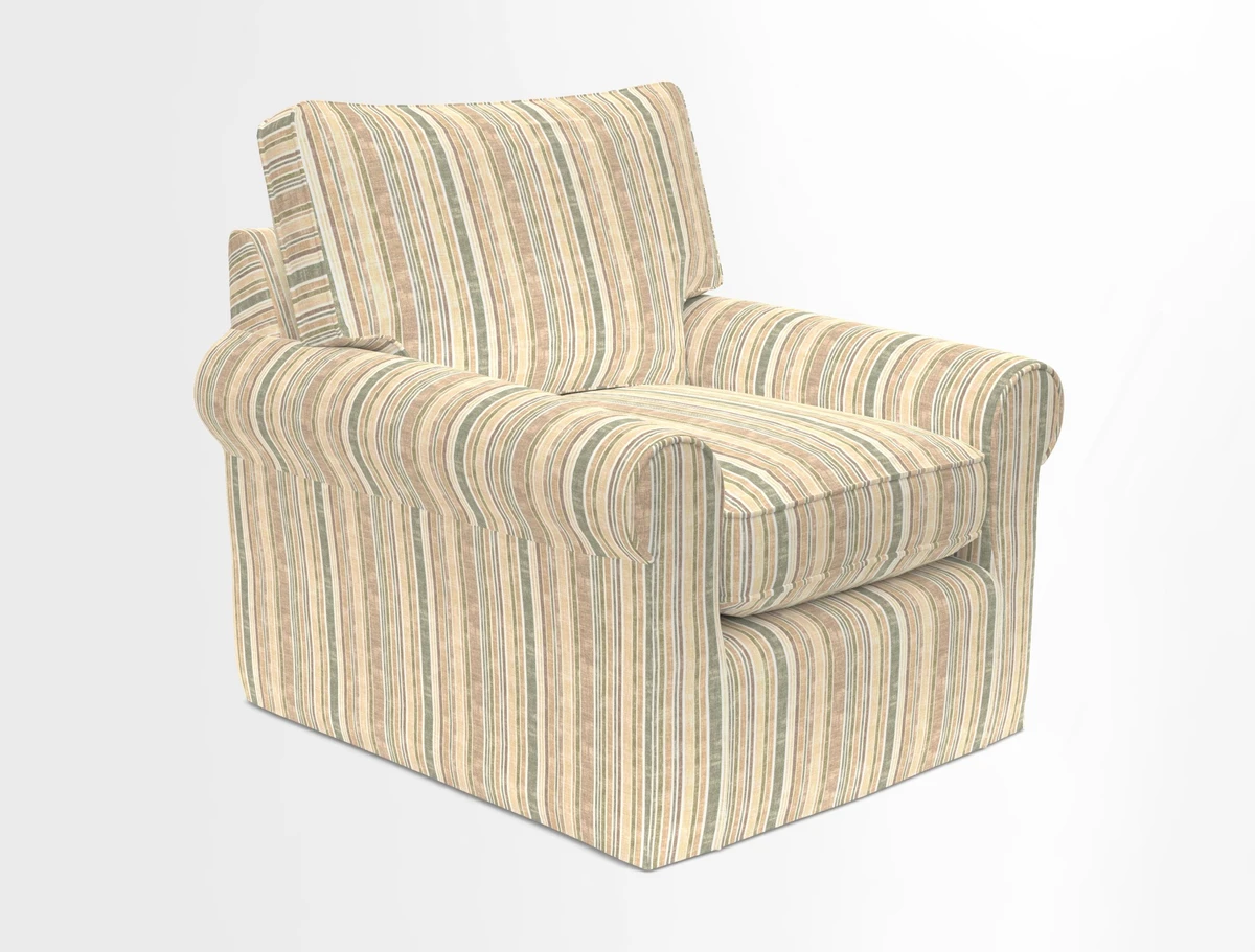 Bignor Chair in Two Tone Plain Biscuit. Loose cover option available