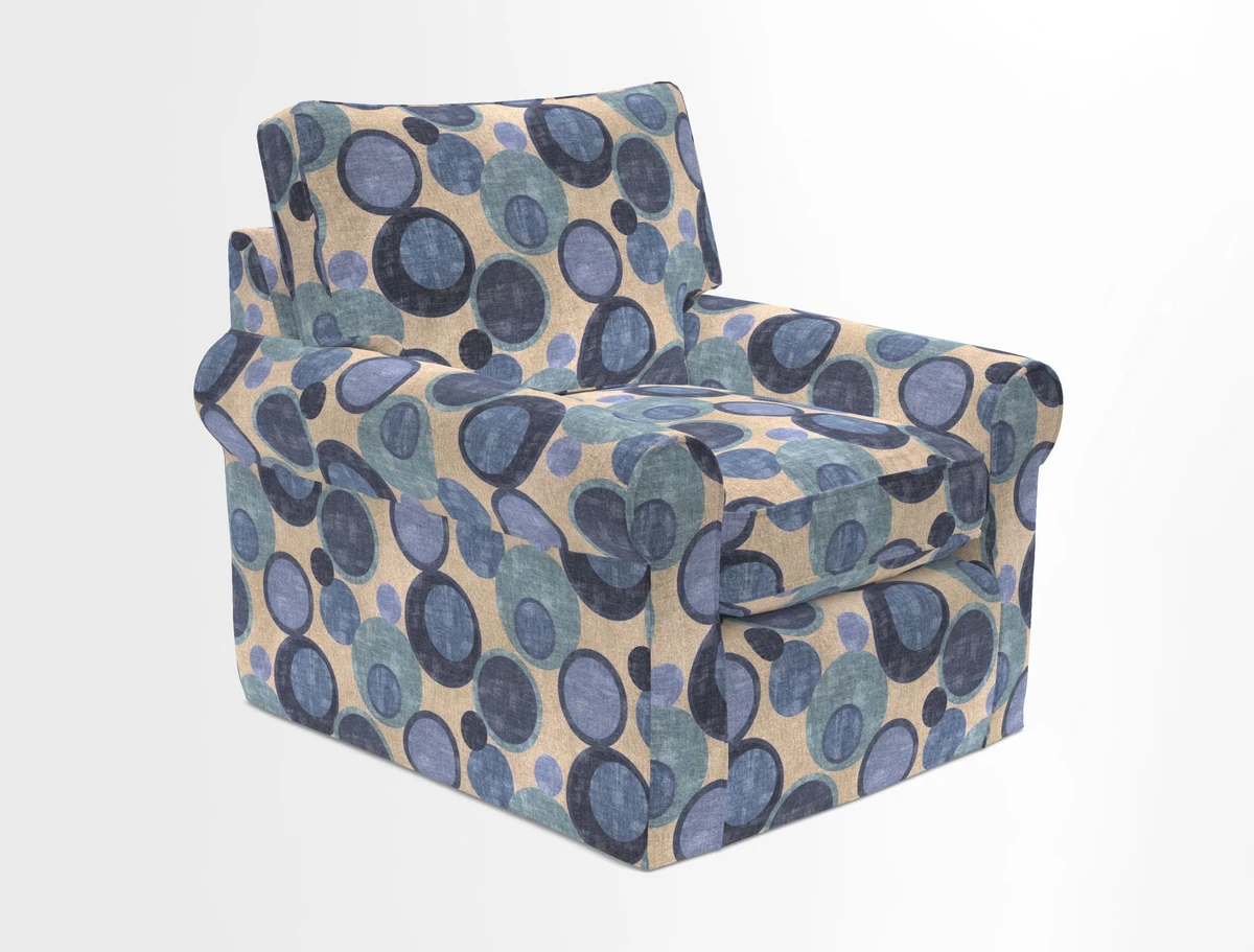 Bignor Chair in Two Tone Plain Biscuit. Loose cover option available