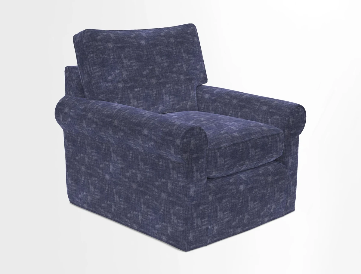 Bignor Chair in Two Tone Plain Biscuit. Loose cover option available