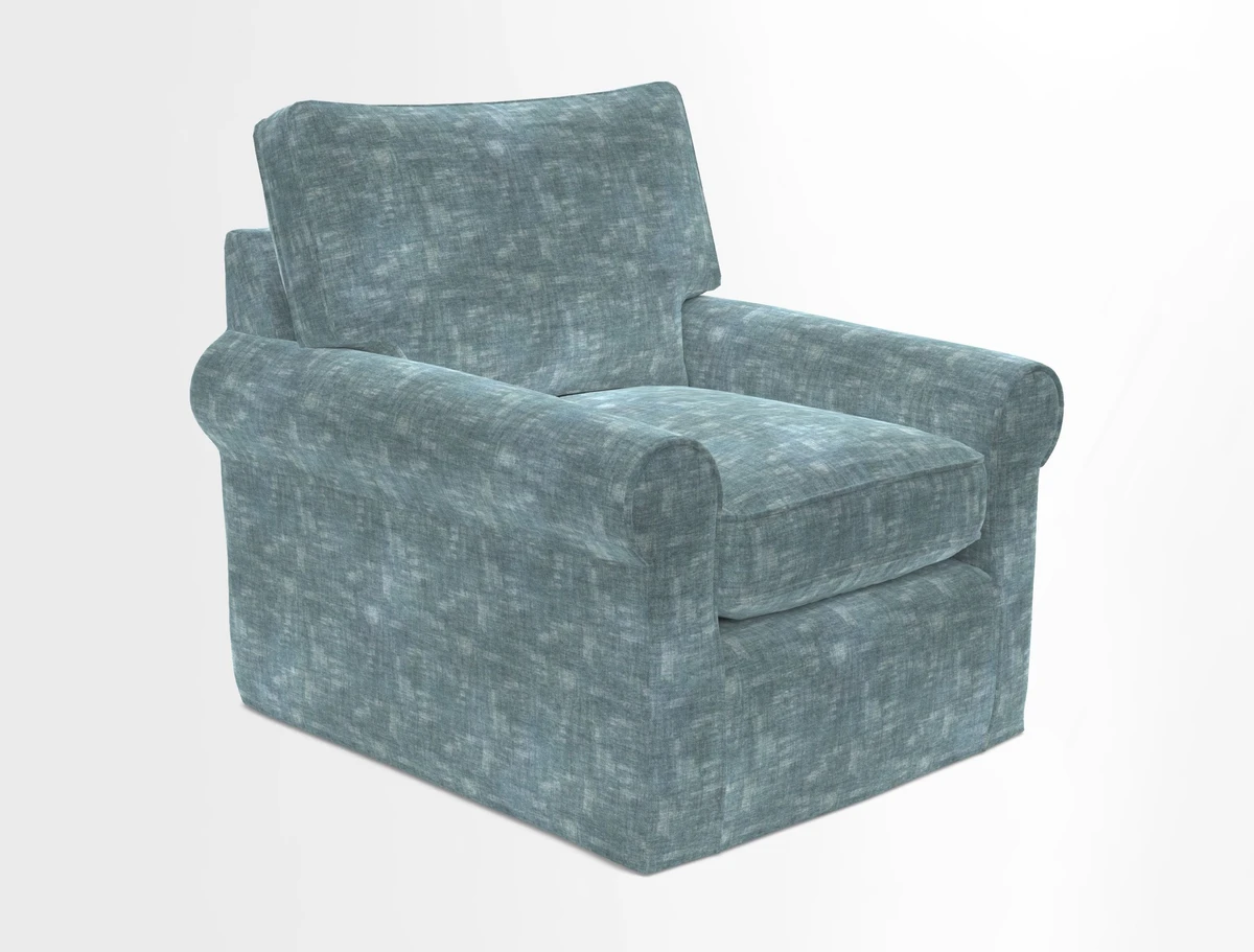 Bignor Chair in Two Tone Plain Biscuit. Loose cover option available