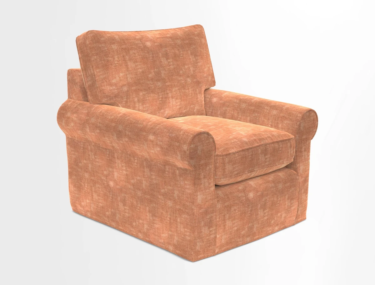 Bignor Chair in Two Tone Plain Biscuit. Loose cover option available