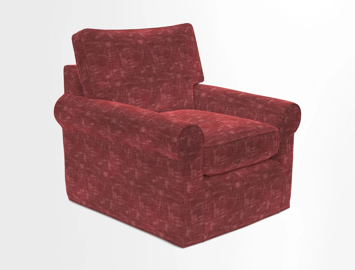 Bignor Chair in Two Tone Plain Biscuit. Loose cover option available