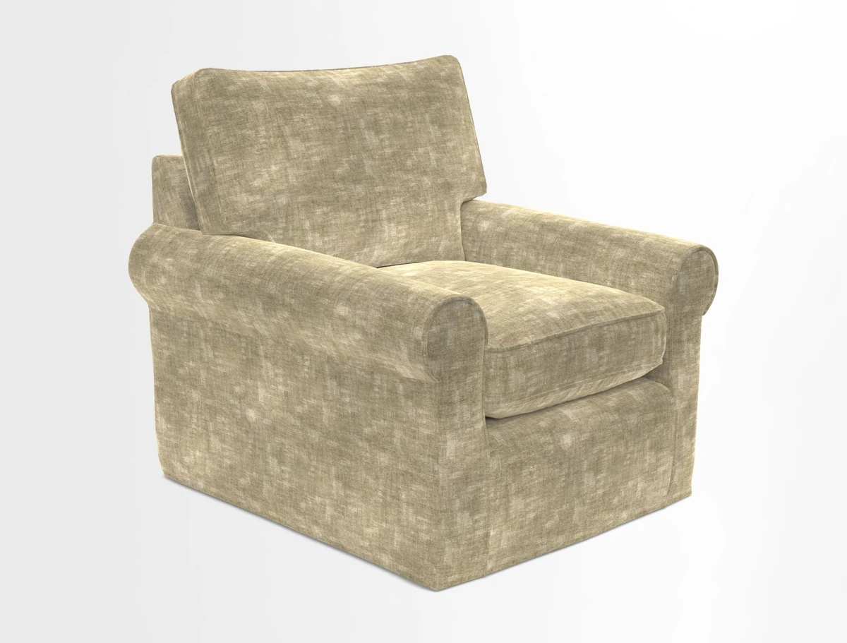 Bignor Chair in Two Tone Plain Biscuit. Loose cover option available