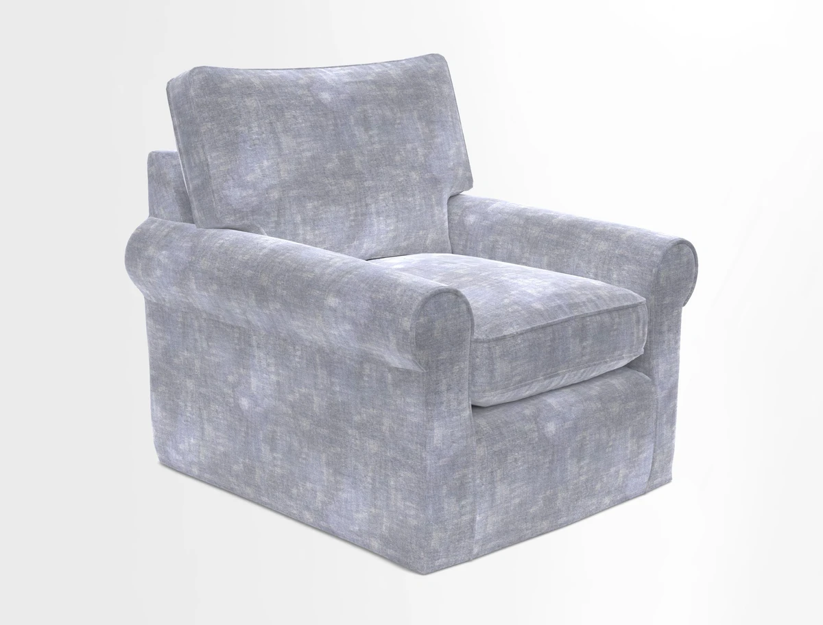 Bignor Chair in Two Tone Plain Biscuit. Loose cover option available