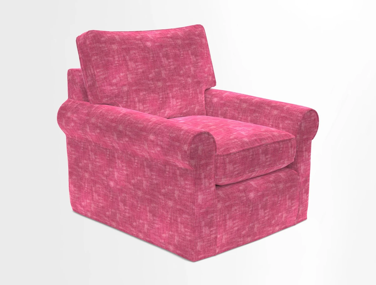 Bignor Chair in Two Tone Plain Biscuit. Loose cover option available