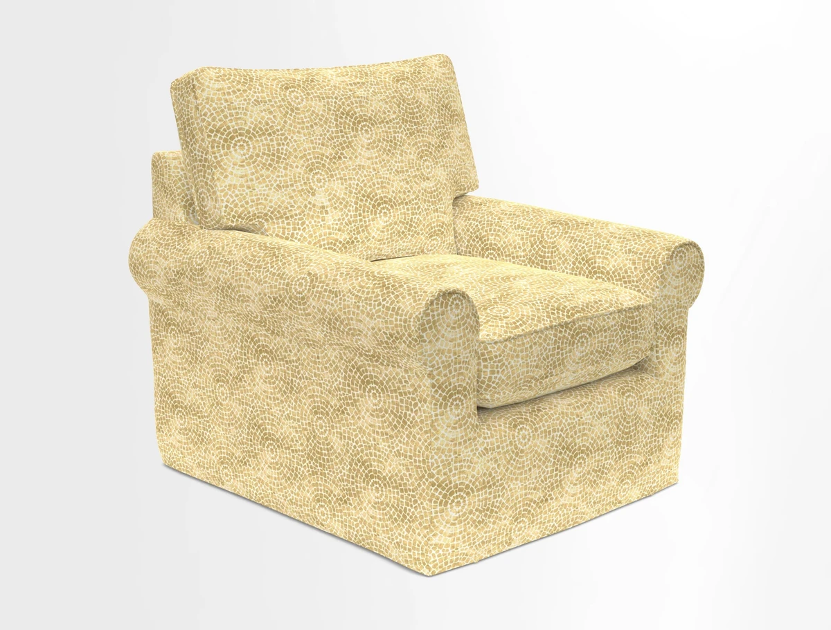 Bignor Chair in Two Tone Plain Biscuit. Loose cover option available