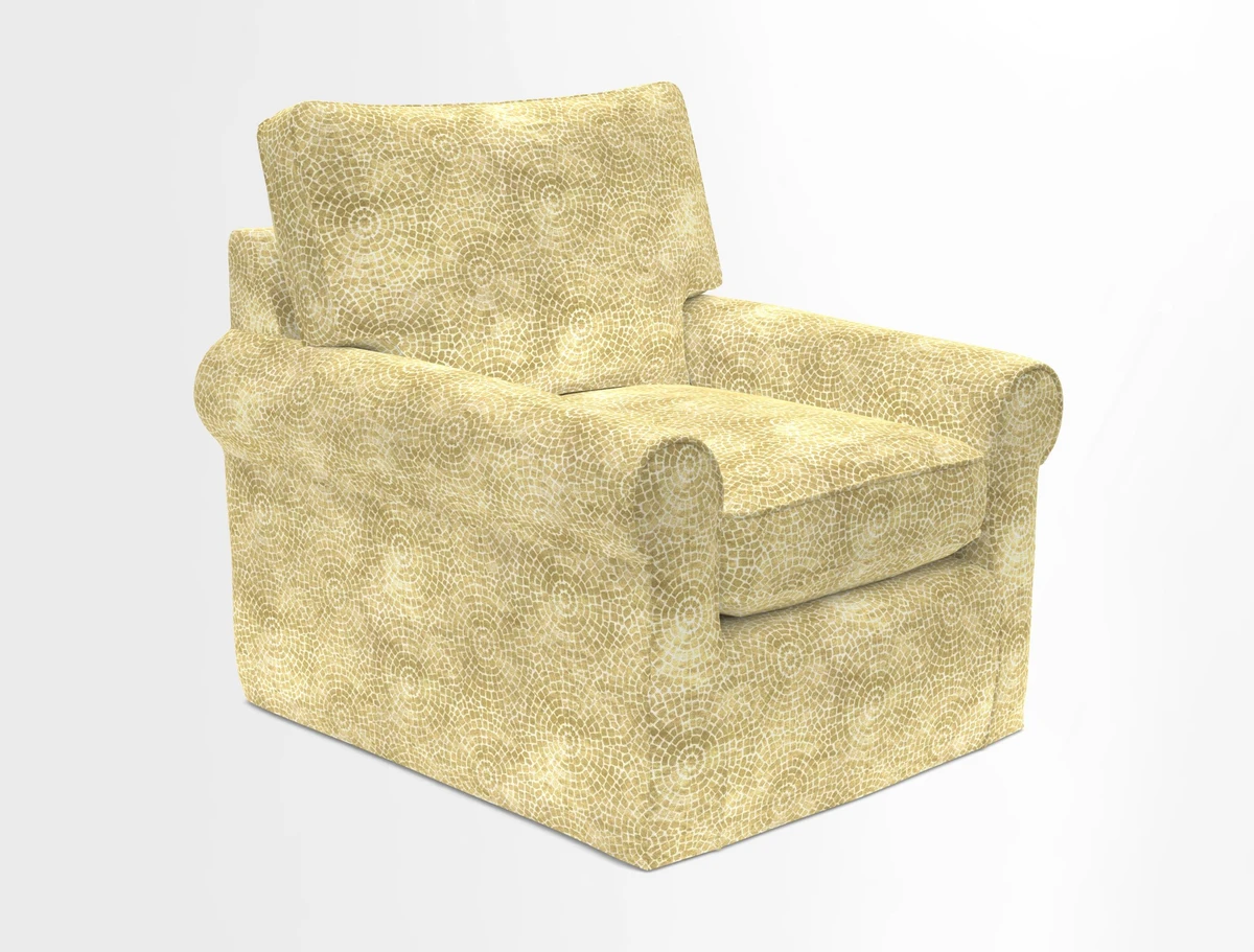 Bignor Chair in Two Tone Plain Biscuit. Loose cover option available