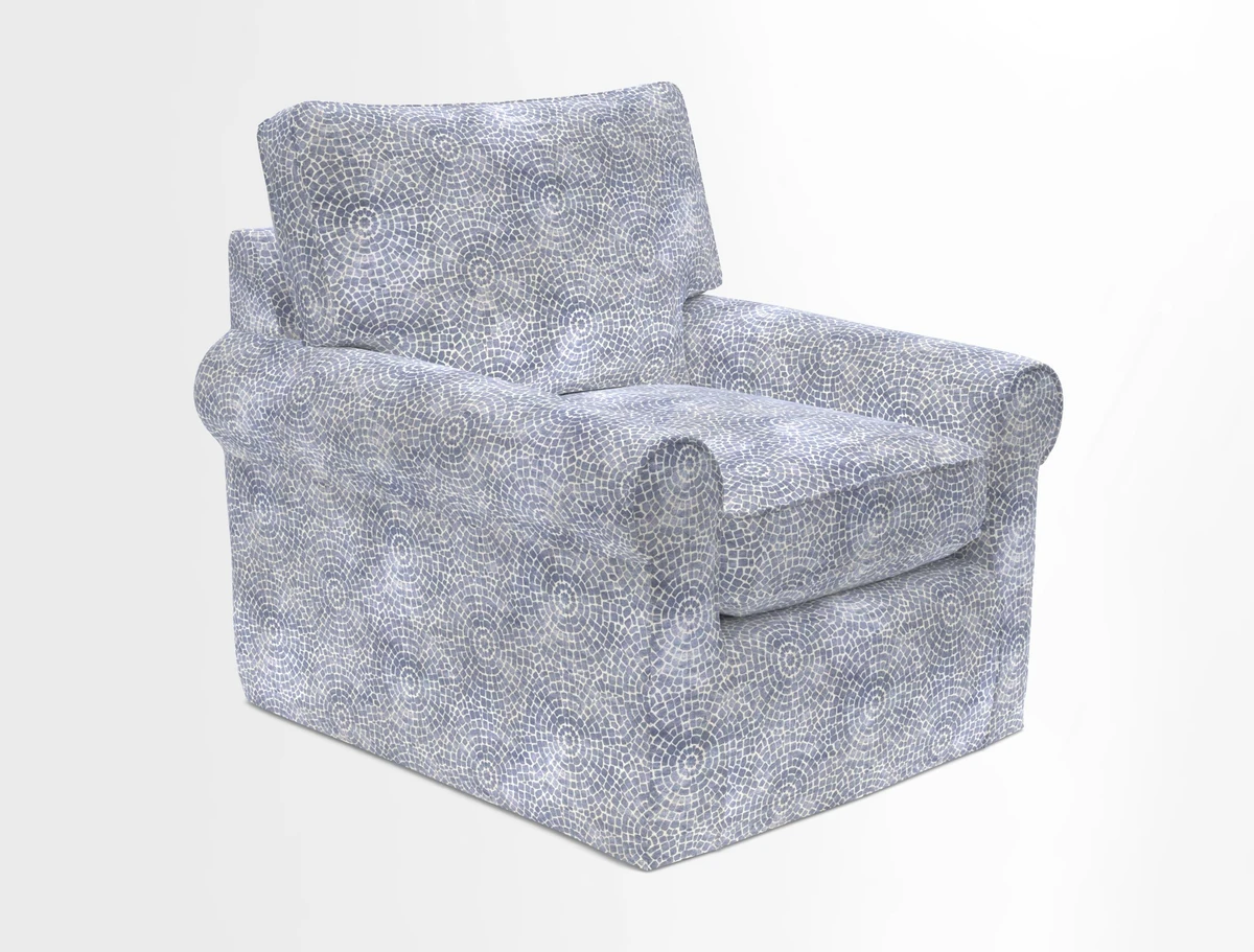 Bignor Chair in Two Tone Plain Biscuit. Loose cover option available