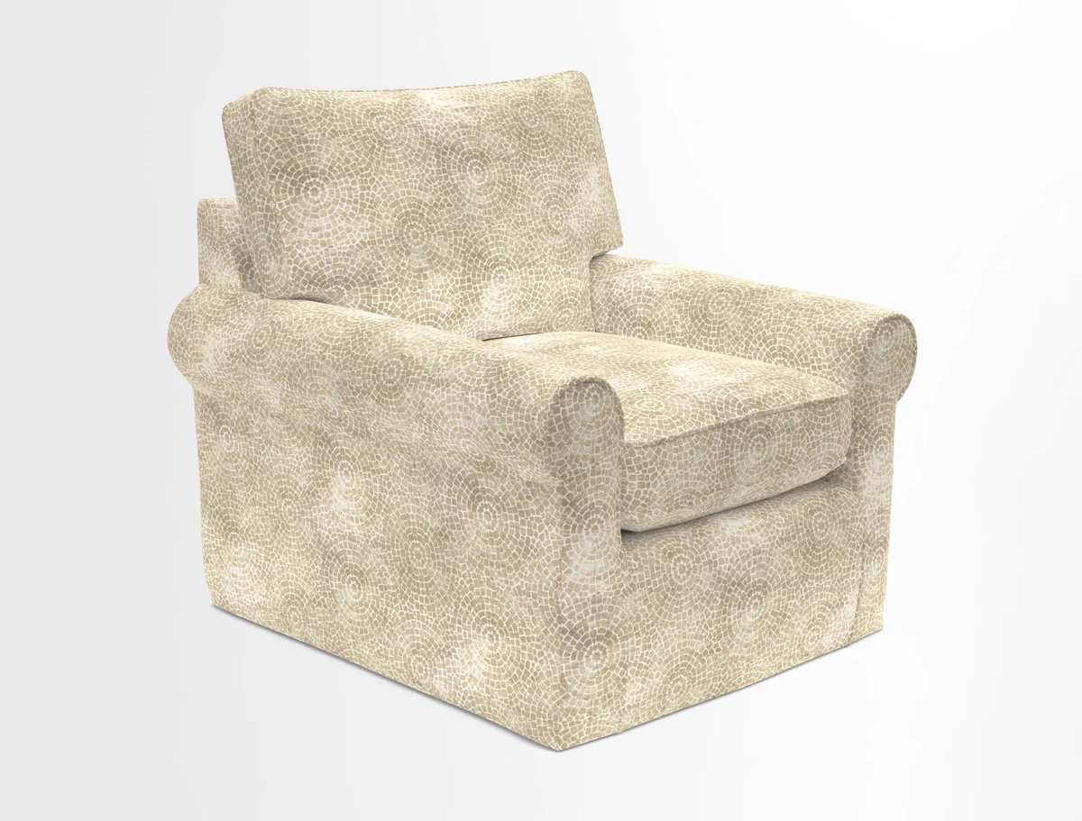 Bignor Chair in Two Tone Plain Biscuit. Loose cover option available