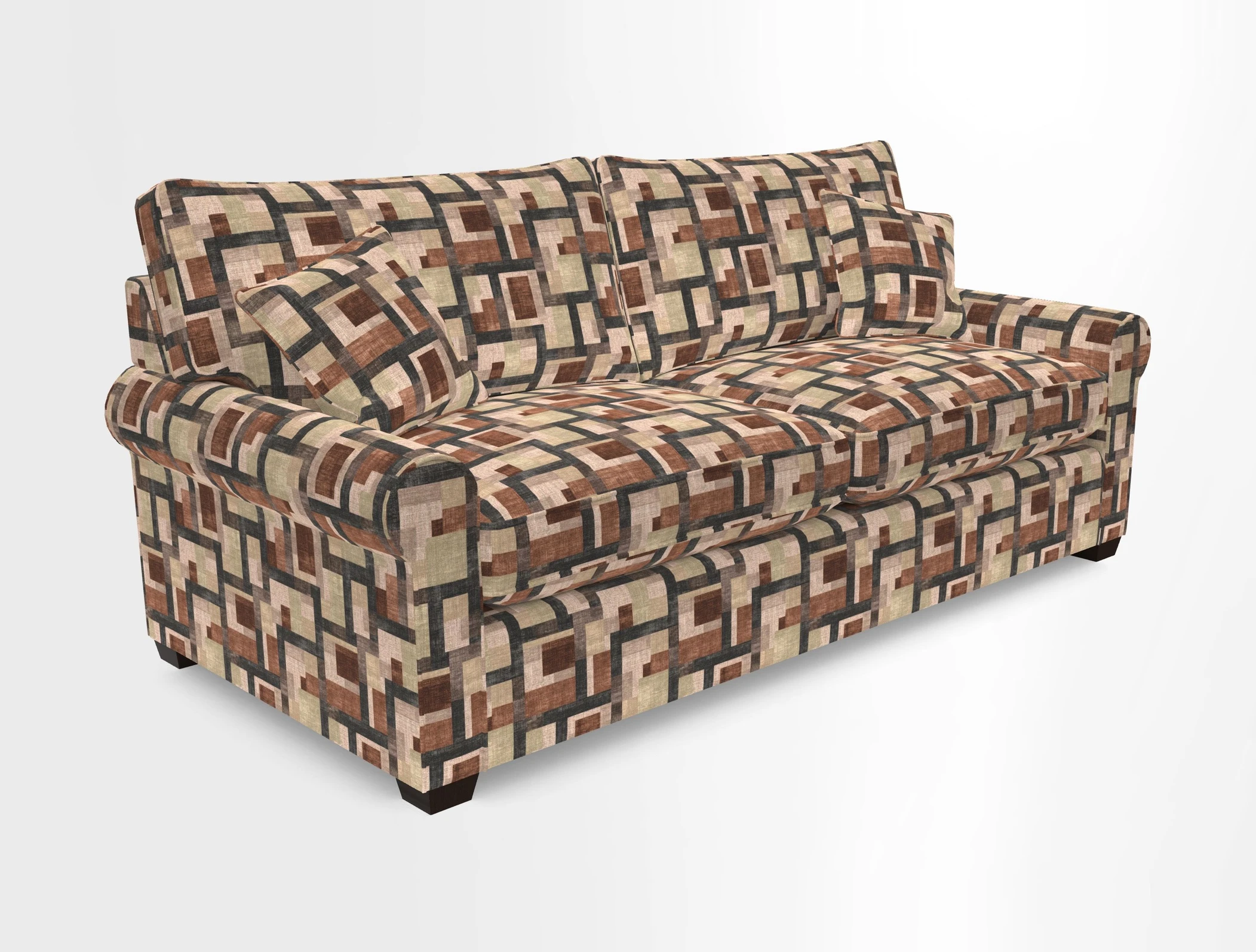 Bignor 3 Seater Sofa in V&A Drawn From Nature Oak Tree Gold. Loose cover option available