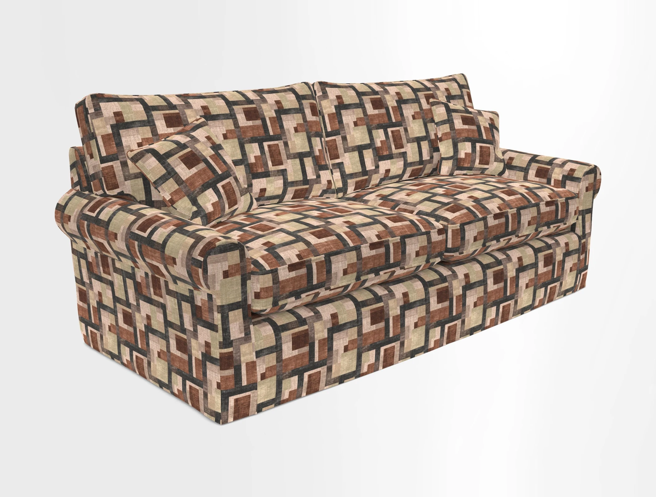 Bignor 3 Seater Sofa in V&A Drawn From Nature Oak Tree Gold. Loose cover option available