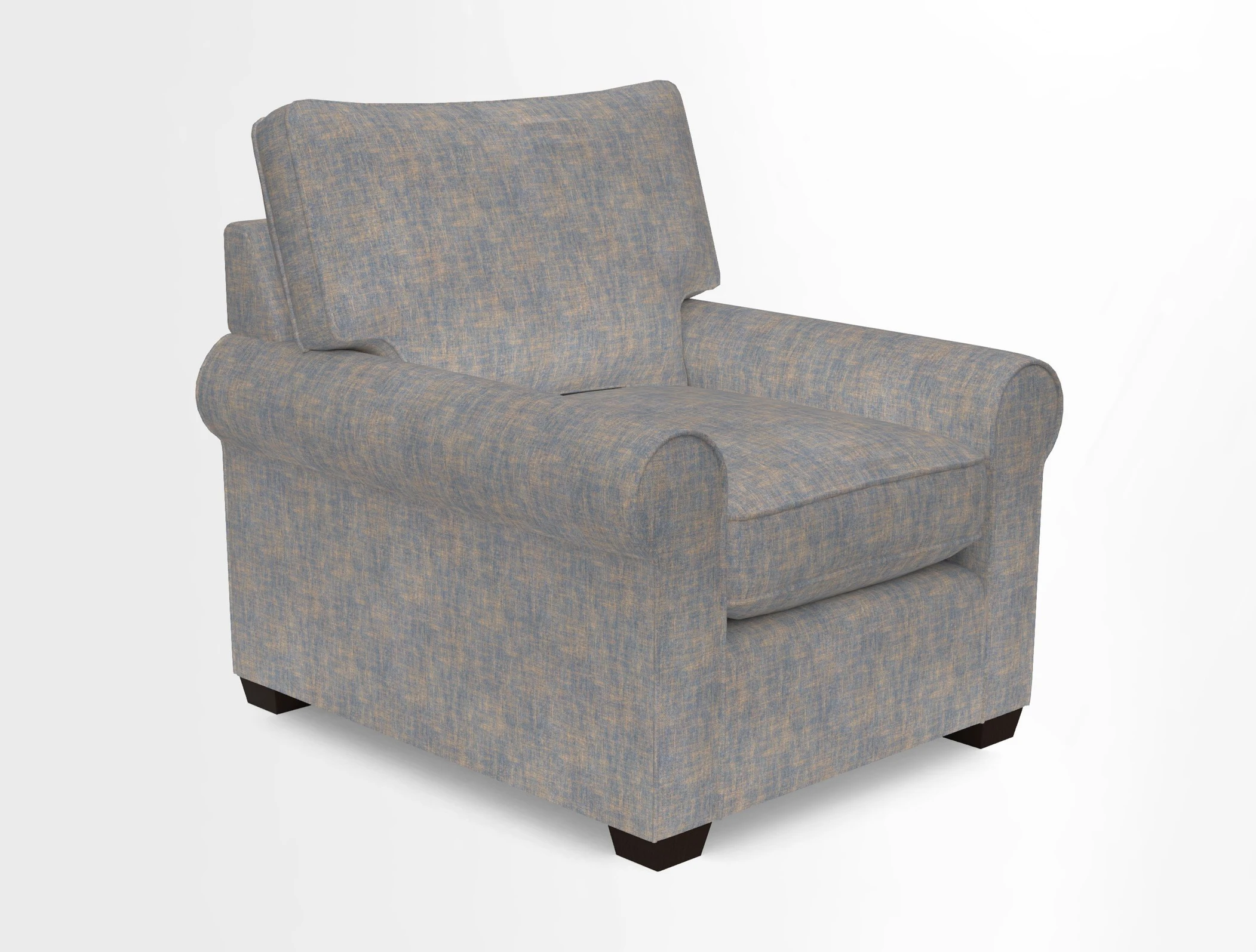 Bignor Chair in Two Tone Plain Biscuit. Loose cover option available