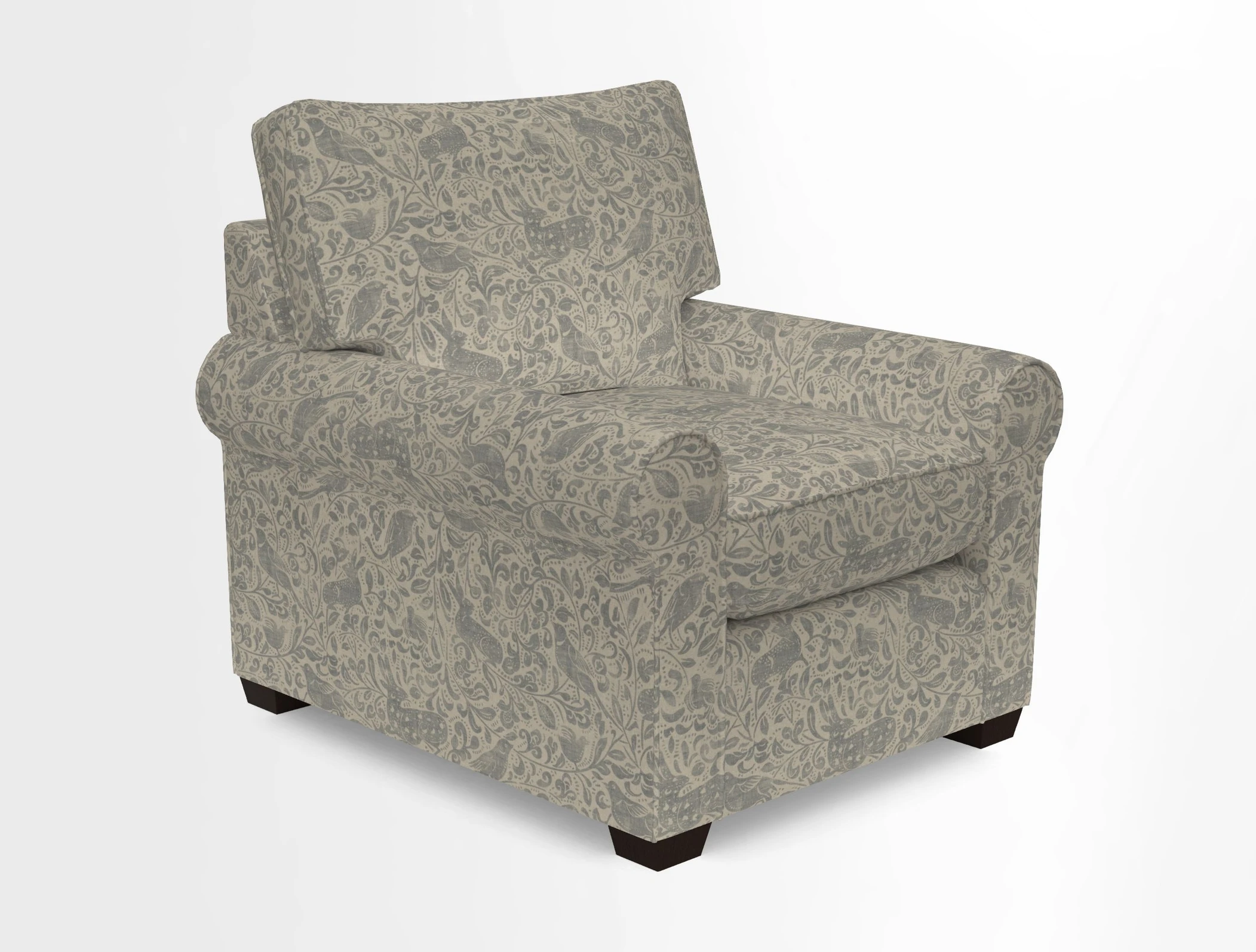 Bignor Chair in Two Tone Plain Biscuit. Loose cover option available