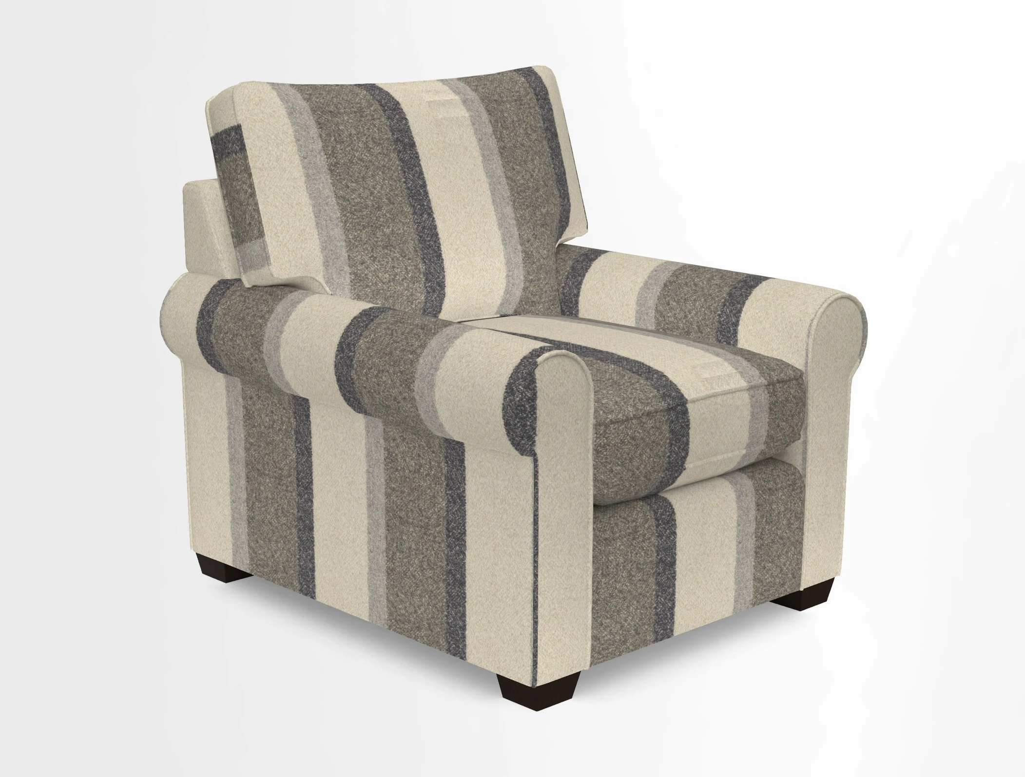 Bignor Chair in Two Tone Plain Biscuit. Loose cover option available