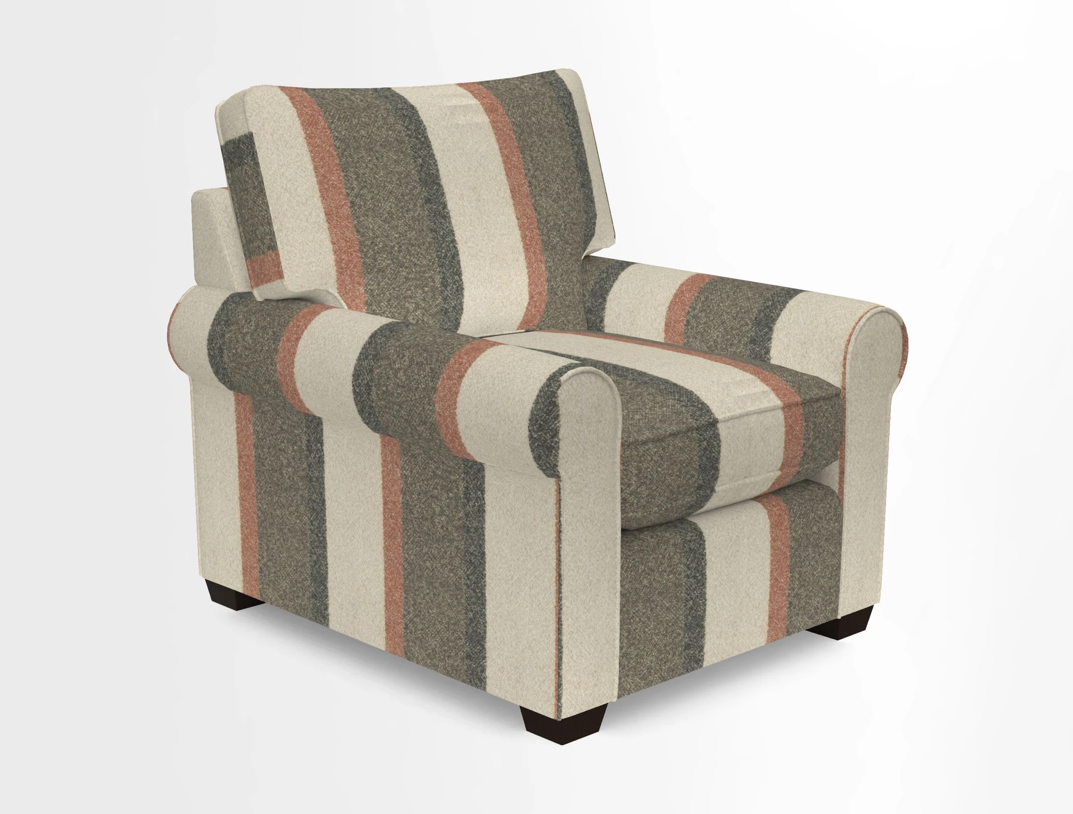 Bignor Chair in Two Tone Plain Biscuit. Loose cover option available