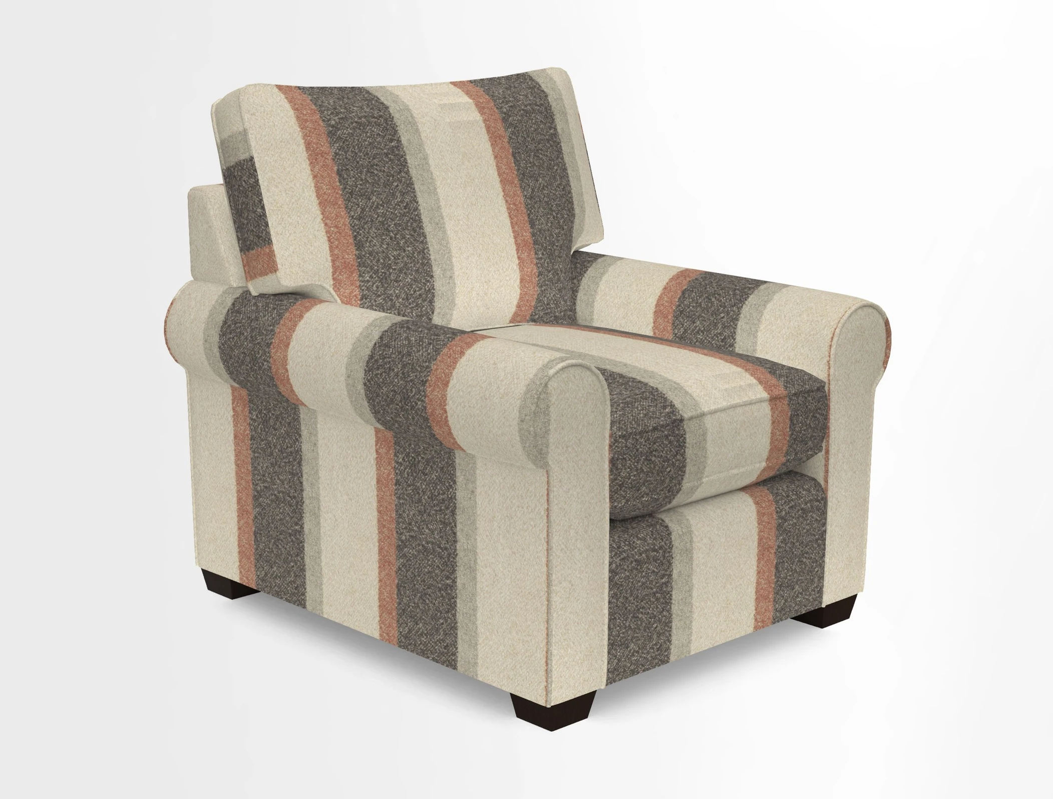 Bignor Chair in Two Tone Plain Biscuit. Loose cover option available