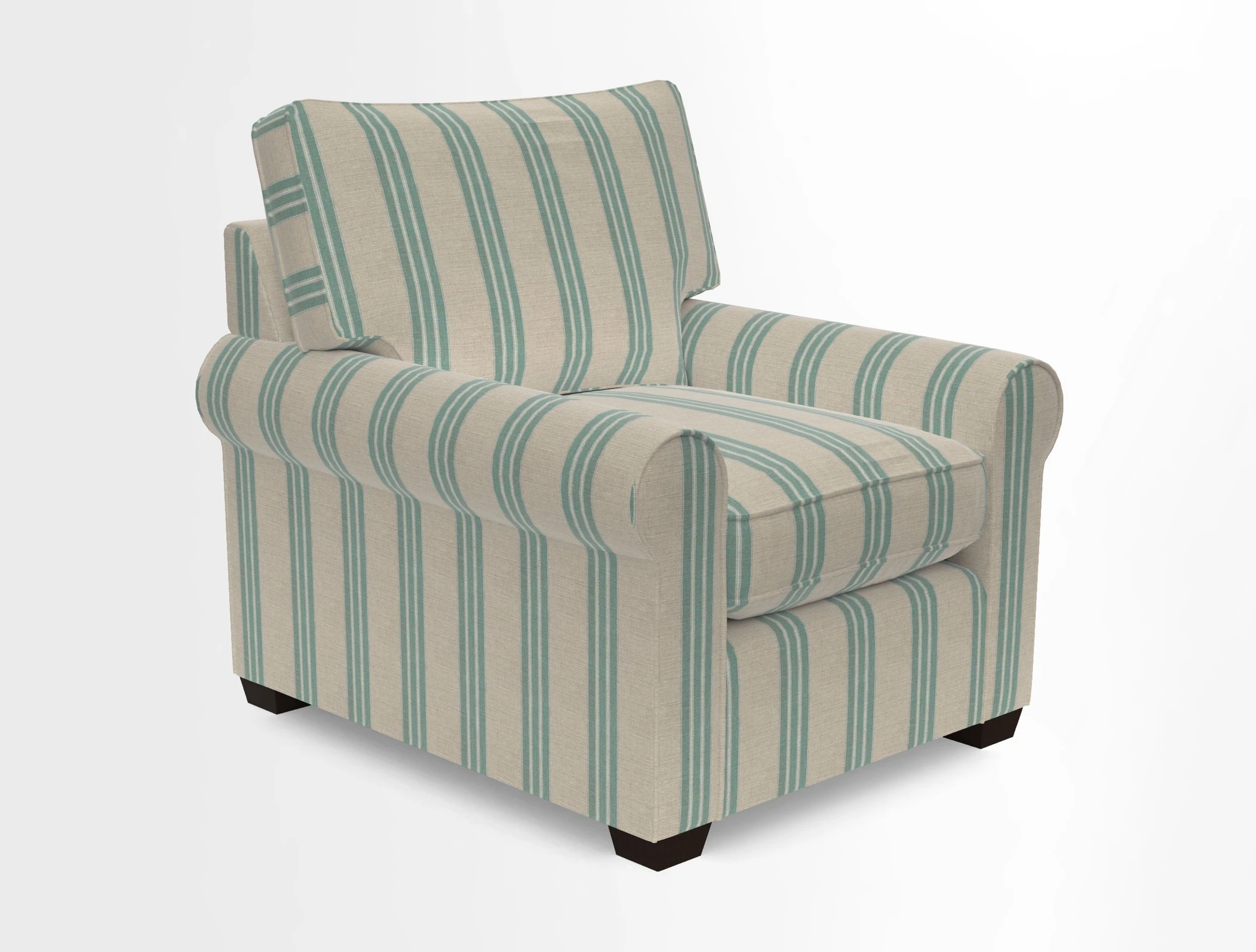 Bignor Chair in Two Tone Plain Biscuit. Loose cover option available