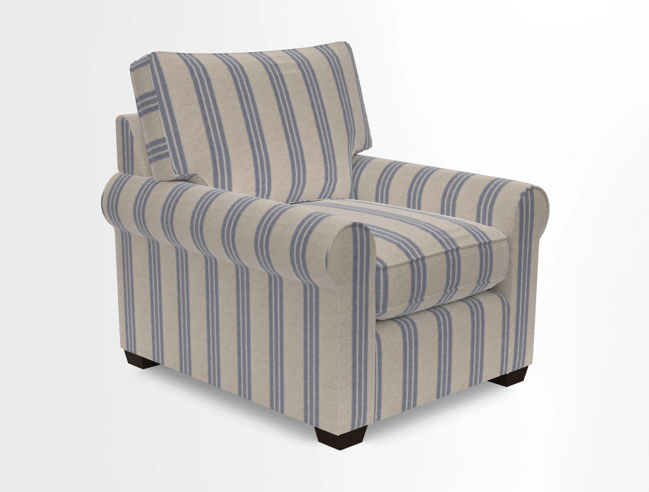 Bignor Chair in Two Tone Plain Biscuit. Loose cover option available