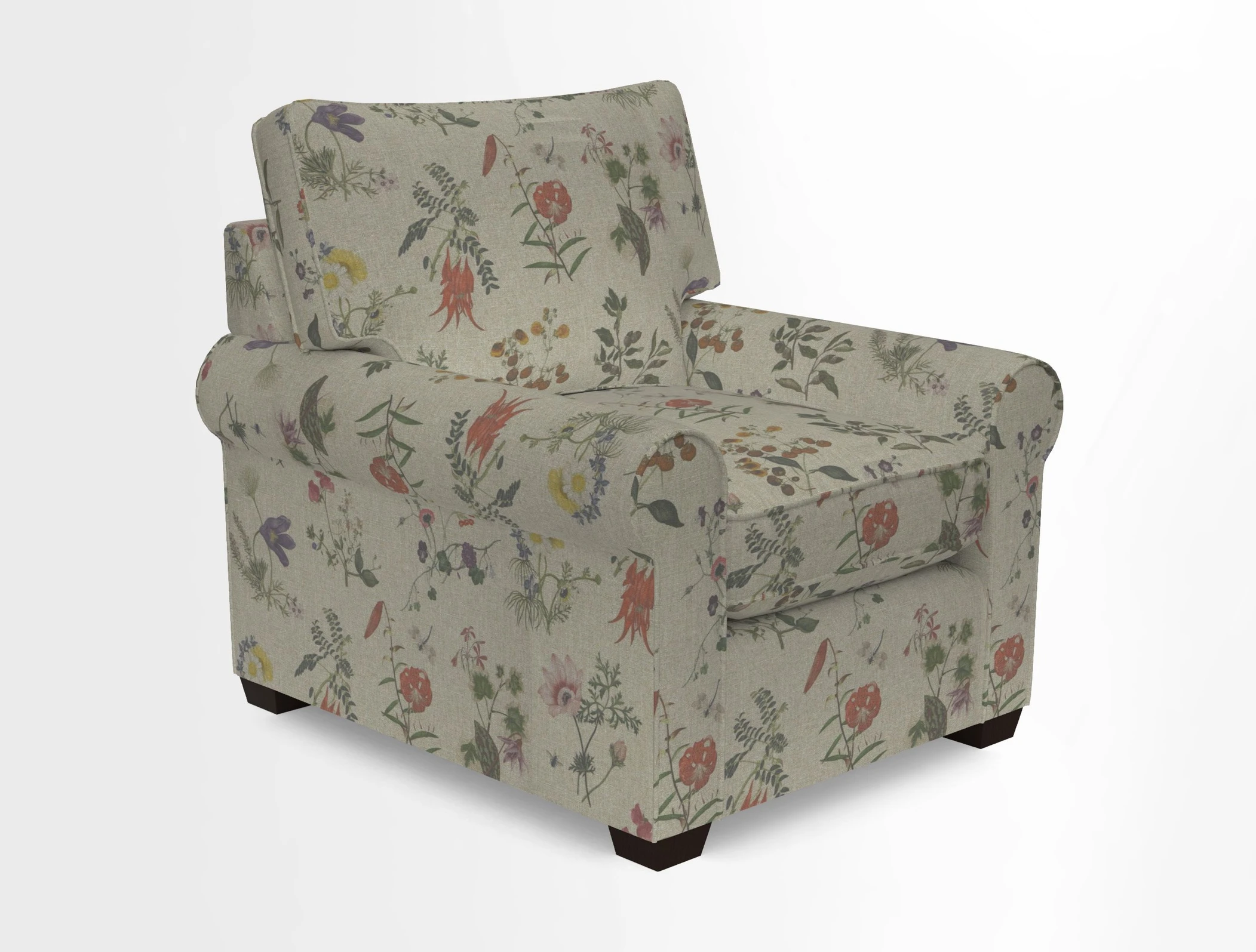 Bignor Chair in Two Tone Plain Biscuit. Loose cover option available