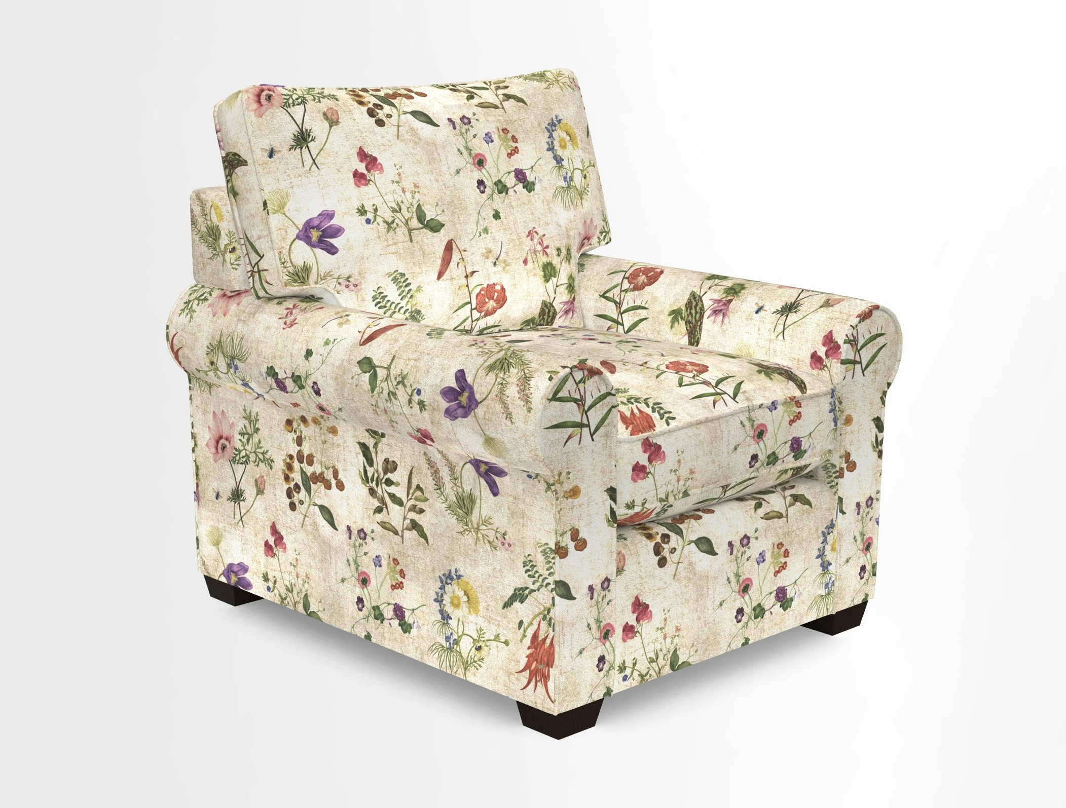 Bignor Chair in Two Tone Plain Biscuit. Loose cover option available