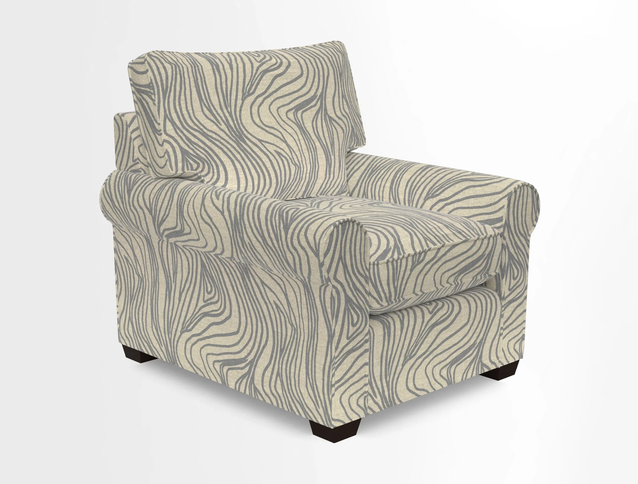 Bignor Chair in Two Tone Plain Biscuit. Loose cover option available