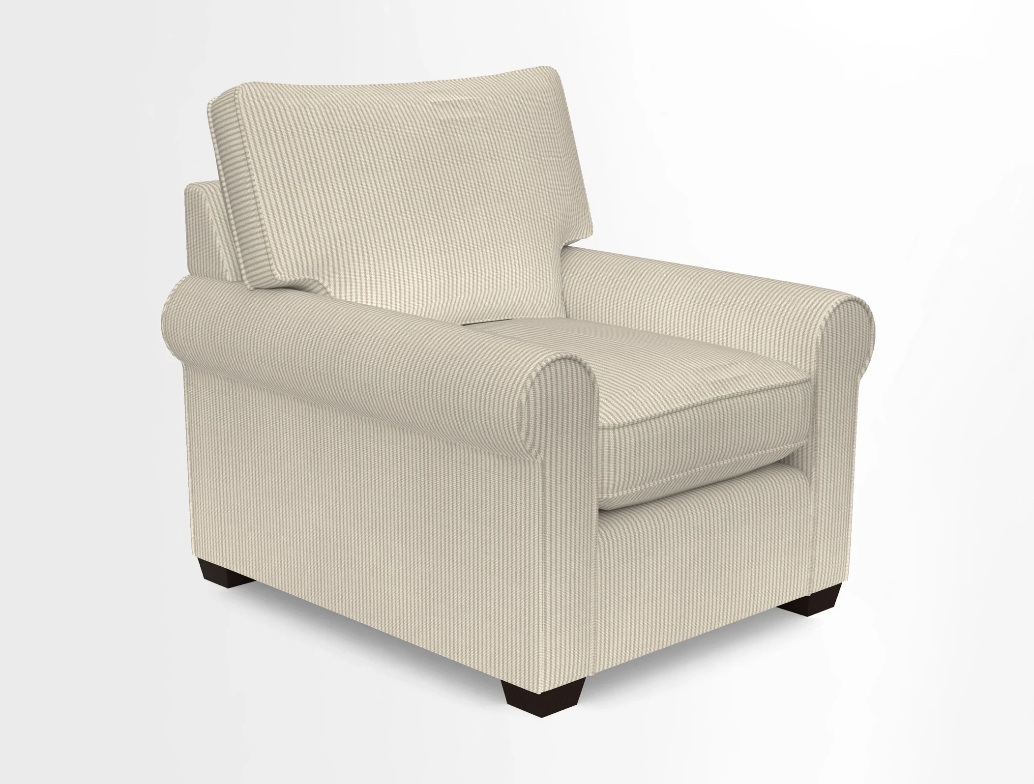 Bignor Chair in Two Tone Plain Biscuit. Loose cover option available