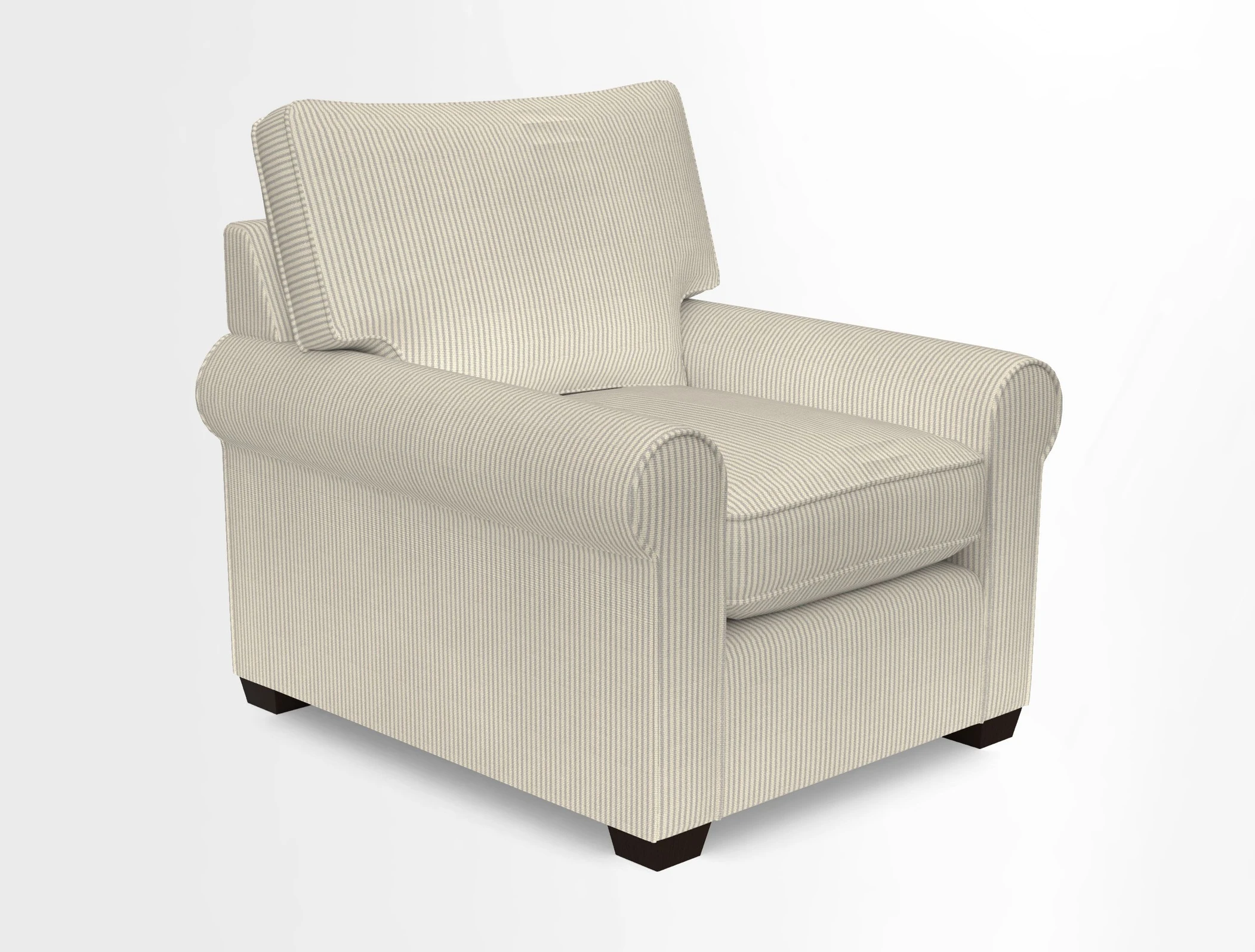 Bignor Chair in Two Tone Plain Biscuit. Loose cover option available