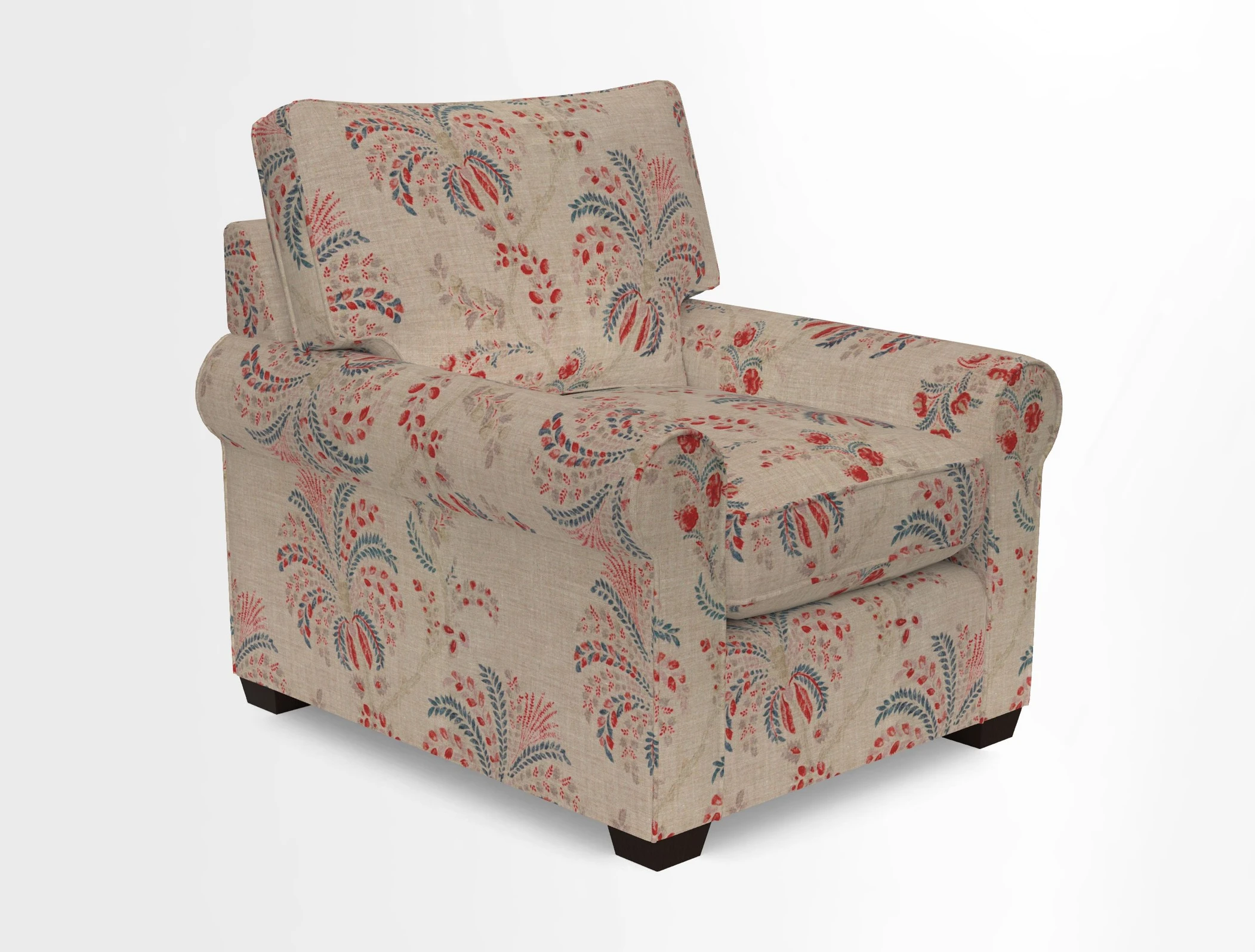 Bignor Chair in Two Tone Plain Biscuit. Loose cover option available